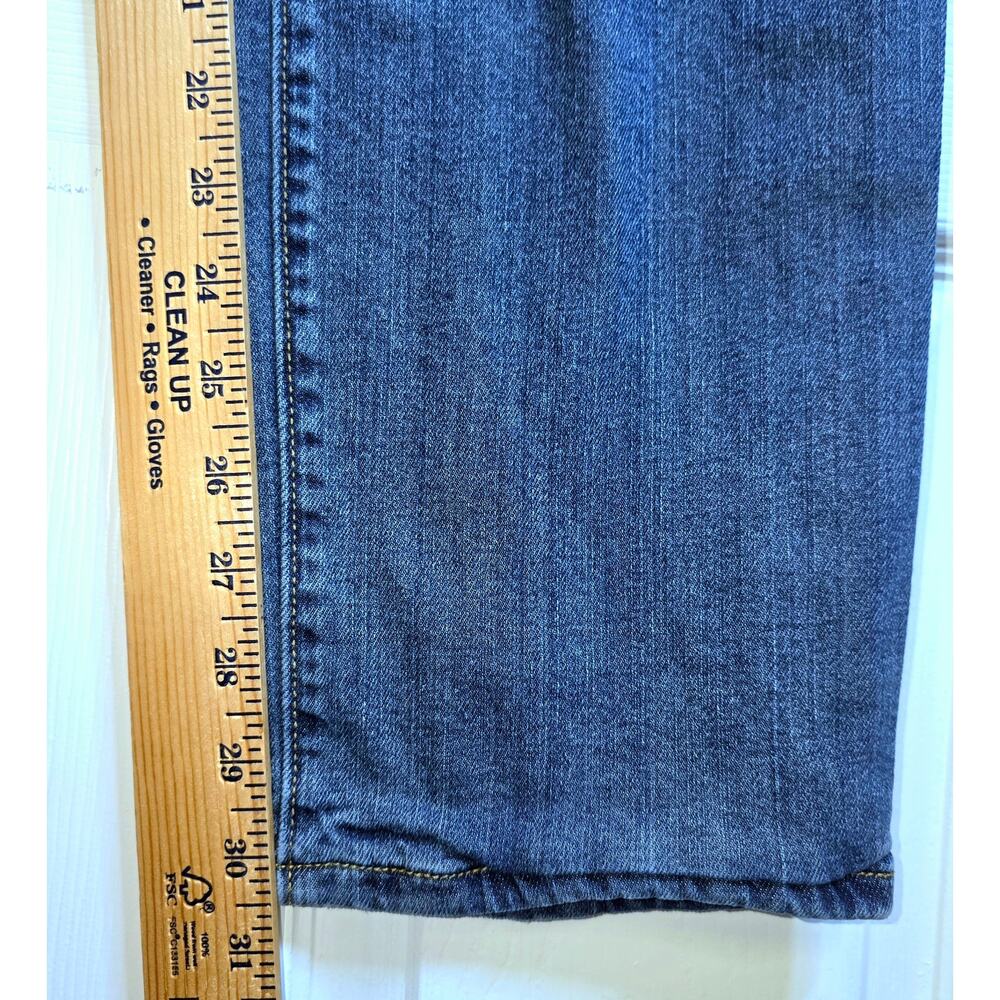Eddie Bauer Flannel Lined Jeans Boyfriend Fit Womens Sz 14 Medium Wash Red Plaid - Picture 13 of 14